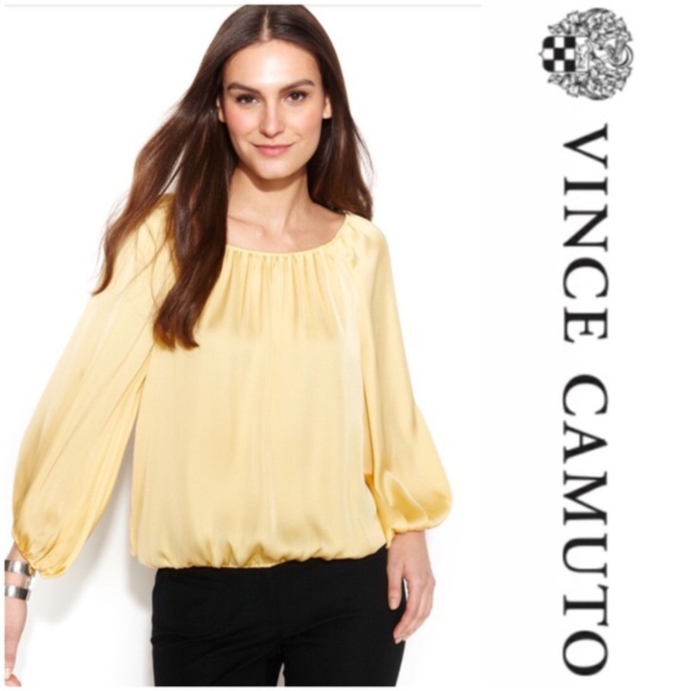 Vince Camuto | Sheer Peasant Blouse 💛